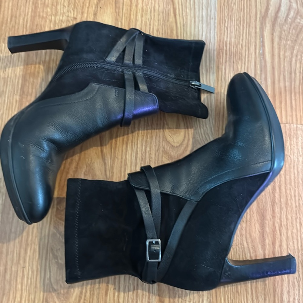 Aquatalia suede and leather boot
